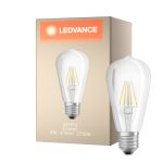 Ledvance Classic LED E27 Poire Filament Claire 4W 470lm - 827 Blanc Très Chaud | Équivalent 40W