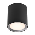 Nordlux Plafond Spot Landon 14 Métal Noir 6.5W 600lm - 827 Blanc Très Chaud | IP44 - 3 Niveaux De Gradation Dimmable