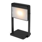 Nordlux Lampe De Chevet Saulio Aluminium Noir 3.5W 200lm - 830 Blanc Chaud | IP44 - 3 Niveaux De Gradation Dimmable - Solar
