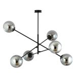 Emibig Suspension Luminaire Linéaire Acier Noir | Convient pour 6x E14 - Max 10W