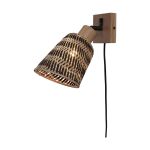 Good&Mojo Applique Murale Java Bambou Brun | Convient pour 1x E27 