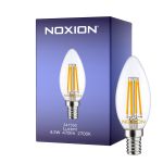 Noxion Lucent LED E14 Bougie Filament Claire 4.5W 470lm - 827 Blanc Très Chaud | Équivalent 40W