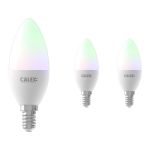 Lot 3x Calex Smart Tuya Wifi E14 Bougie 5W 470lm - 822-840 Variable Blanc | RGBW - Dimmable - Équivalent 40W