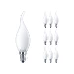 Lot 10x Philips Corepro LED Bougie E14 Bent-tip Dépolie 2.2W 250lm - 822-827 Dim To Warm | Dimmable - Équivalent 25W