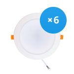 Lot 6x Downlight LED 18W 1620lm 120D - 840 Blanc Froid | Équivalent 2x18W