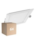 Lot 6x Ledvance Downlight LED Slim Carré SQ210 18W 1530lm 120D - 830 Blanc Chaud 