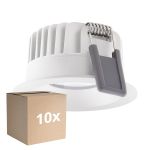 Lot 10x Ledvance LED  SPOT FIX Aluminium  8W 680lm 36D - 930 Blanc Chaud | Diamètre 68mm - IP44 - Meilleur Rendu Des Couleurs -  Dimmable