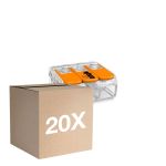 Lot 20x Wago 221-413 Connecteur Compact | 3 Câble Connexion - Connecteur Filaire