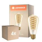 Lot 4x Osram Vintage 1906 LED E27 Edison Filament Dorée 8.8W 806lm - 824 Blanc Très Chaud | Dimmable - Équivalent 60W