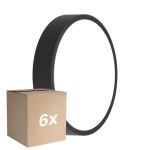 Lot 6x Ledvance Hublot LED Rond Noir 10W 1220lm - 830-840 CCT | 262mm - IP65 - Détecteur de Mouvement et de Lumière