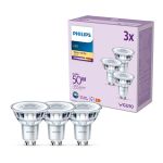 Lot 3x Philips Spot LED GU10 PAR16 5W 355lm 36D - 827 Blanc Très Chaud