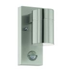 Eglo Applique Murale Riga 5 Acier Inoxydable 2W 250lm - 830 Blanc Chaud | IP44 - Détecteur De Mouvement
