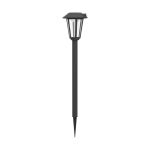 Eglo Piquet Lumière Prietta Noir 6W 800lm - 827 Blanc Très Chaud | IP44 - Détecteur de Mouvement et de Lumière