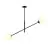 Emibig Suspension Luminaire Linéaire Acier Noir | Convient pour 2x E14 - Max 10W