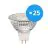 Lot 25x Noxion Spot LED GU5.3 MR16 4.4W 345lm 12V 36D - 827 Blanc Très Chaud | Dimmable - Équivalent 35W