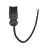 Noxion GST - Compatible Câble d’alimentation Noir - Mâle + Extrémités ouvertes - 0,3m - 2 pole 0,75mm2