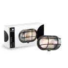 D'Lite Applique Murale Ecco Noir Ovale | IP44 - Convient pour 1x E27