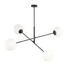 Emibig Suspension Luminaire Linéaire Acier Noir | Convient pour 4x E14 - Max 10W