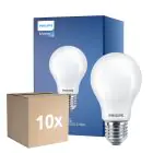 Lot 10x Philips Master LED E27 Poire Filament Dépolie 7.2W 1055lm - 922-927 Dim To Warm | Meilleur Rendu Des Couleurs - Dimmable - Équivalent 75W
