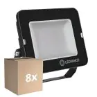 Lot 8x Ledvance Projecteur LED Compact Noir 50W 5000lm 100D - 840 Blanc Froid | IP65 - Symétrique 