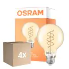 Lot 4x Osram Vintage 1906 LED E27 Globe Filament Twist Dorée 8W 806lm - 922 Blanc Très Chaud | Meilleur Rendu Des Couleurs - Dimmable - Équivalent 60W