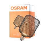 Osram Decor Plat Lamp In Metaal Behuizing LED E27 Special Mat Zwart 3.5W 300lm - 827 Zeer Warm Wit | Vervangt 25W