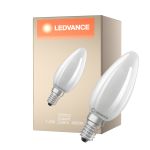 Ledvance LED Classic E14 Kaars Filament Mat 1.2W 255lm - 840 Koel Wit | Vervangt 25W