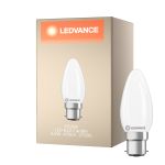 Ledvance Classic LED B22 Kaars Mat 3.4W 470lm - 827 Zeer Warm Wit | Vervangt 40W