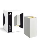 D'Lite Wandlamp Vrebos Long  Aluminium Wit Zwart Up & Down | IP56 - Geschikt Voor 2x GU10
