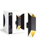 D'Lite Wandlamp Nura Aluminium Zwart Up & Down 7W 250lm - 830 Warm Wit | IP44