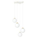 Emibig Hanglamp Royal Staal Wit | Geschikt voor 4x E14 - Max 10W