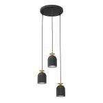 Emibig Hanglamp Target Staal Zwart | Geschikt voor 3x E27 - Max 15W