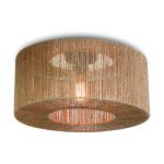 Good&Mojo Plafondlamp Iguazu Textiel Bruin S | Geschikt voor 1x E27 