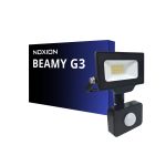 Noxion LED Floodlight Beamy G3 10W 1100lm 100D - 840 Koel Wit | IP44 - Bewegings- en Lichtsensor - Symmetrisch