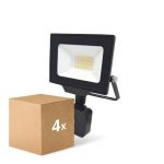 Voordeelpak 4x Noxion LED Floodlight Beamy G3 20W 2200lm 100D - 830 Warm Wit | IP44 - Bewegings- en Lichtsensor - Symmetrisch