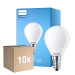 Voordeelpak 10x Philips Corepro LED Lustre E14 Kogel Mat 6.5W 806lm - 840 Koel Wit | Vervangt 60W
