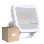 Voordeelpak 4x Ledvance LED Floodlight Aluminium Wit 17W 2400lm 100D - 840 Koel Wit | IP66 - Symmetrisch
