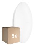 Voordeelpak 5x Ledvance LED Bulkhead Surface CIRCULAR 500 PS Staal Wit 42W 3500lm - 840 Koel Wit | IP44