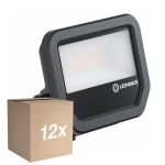 Voordeelpak 12x Ledvance LED Floodlight Aluminium Zwart 17W 2400lm 100D - 865 Daglicht | IP66 - Symmetrisch