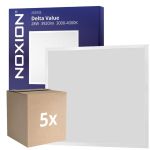 Voordeelpak 5x Noxion LED Paneel Delta Value V5 Backlit 28W 3920lm - 830-840 CCT | 60x60cm - UGR <19 - Philips Driver