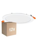 Voordeelpak 12x Osram LED Downlight Recess Slim Wit 22W 2000lm 110D - 830 Warm Wit | Zaagmaat 120mm - IP20