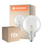 Voordeelpak 10x Ledvance Classic LED Globe LED E27 Globe Filament Helder 1.8W 250lm - 827 Zeer Warm Wit | Vervangt 25W