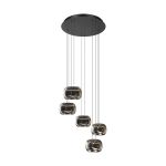 Eglo Hanglamp Hortunas Staal Zwart 5.8W 690lm - 830 Warm Wit | IP20 - Dimbaar 