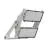 Ledvance LED Floodlight Max Aluminium Grijs 900W 169600lm 65x120D - 830 Warm Wit | IP66 - Asymmetrisch