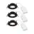 Voordeelpak 3x Nordlux Downlight Monolo Zwart 4.8W 450lm 36D - 830 Warm Wit | 82mm - IP20 - 3-Staps Dimbaar