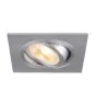 SLV New Tria 75 Spot Aluminium Grijs Vierkant | Zaagmaat 75mm - Geschikt voor 1x GU10 