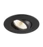 SLV New Tria 75 Spot Aluminium Zwart Rond 8.3W 705lm 38D - 927 Zeer Warm Wit | Zaagmaat 75mm -  Beste Kleurweergave - Dimbaar 