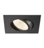 SLV New Tria 68 Spot Aluminium Zwart Vierkant 8.3W 705lm 60D - 927 Zeer Warm Wit | Zaagmaat 68mm - Beste Kleurweergave - Dimbaar 