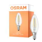 Osram Classic LED E14 Kaars Filament Helder 4W 470lm - Relax and Active - 827 Zeer Warm Wit | Vervangt 40W