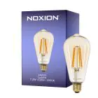 Noxion Lucent LED E27 Edison Filament Amber 7.2W 630lm -  822 Zeer Warm Wit | Dimbaar - Vervangt 50W